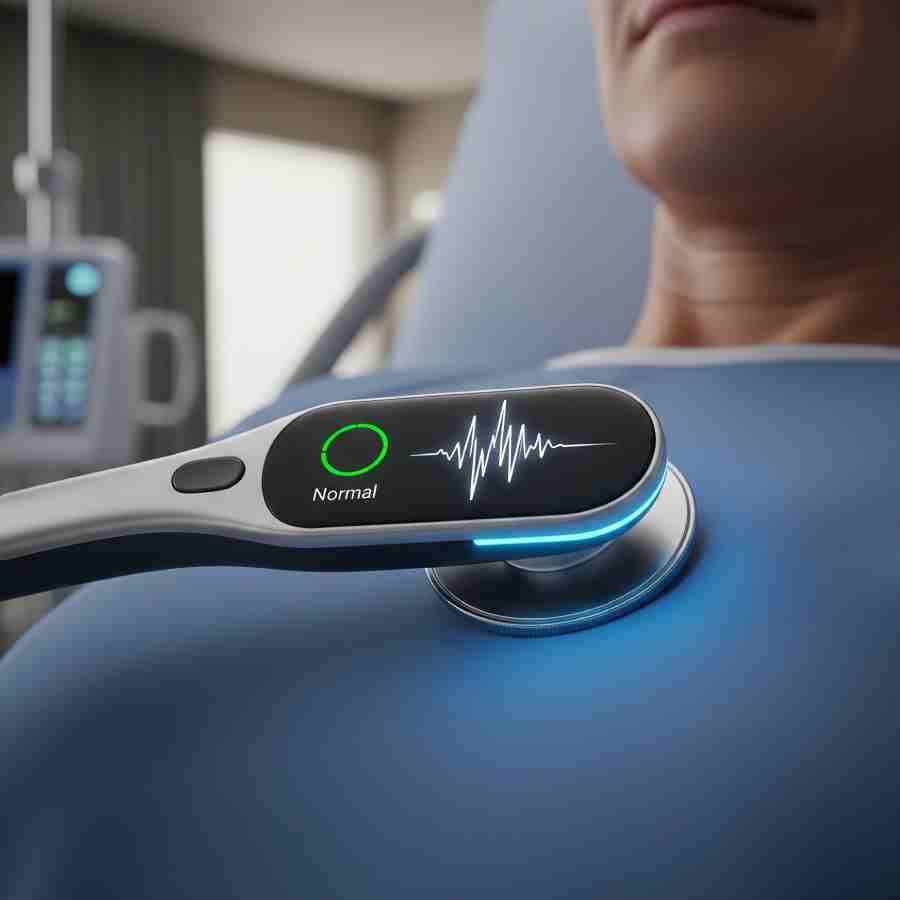 An AI-powered stethoscope can diagnose heart conditions like heart failure and abnormal rhythms