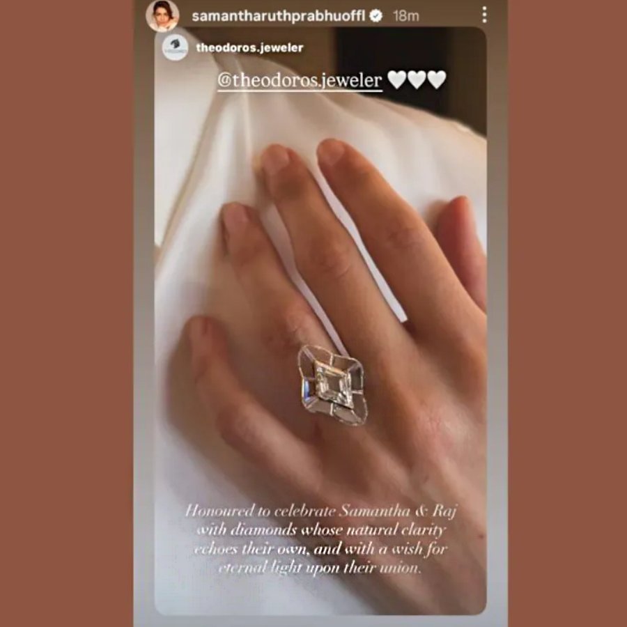 সমান্থা এবং রাজকে শুভেচ্ছে জানিয়ে থিওডোরোসের পোস্ট। 