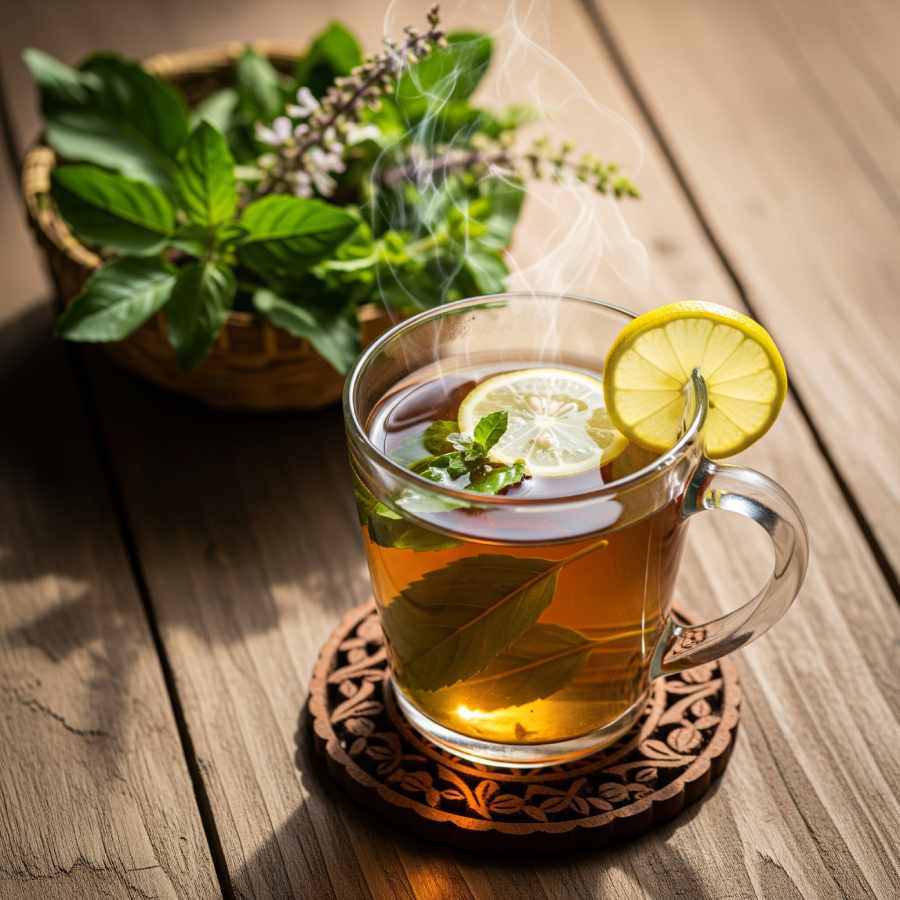 তুলসী-চায়ে দূর হবে রোগবালাই।