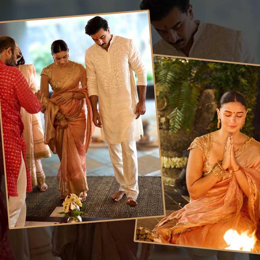 নতুন বাড়ির পুজোয় রণবীর-আলিয়া।