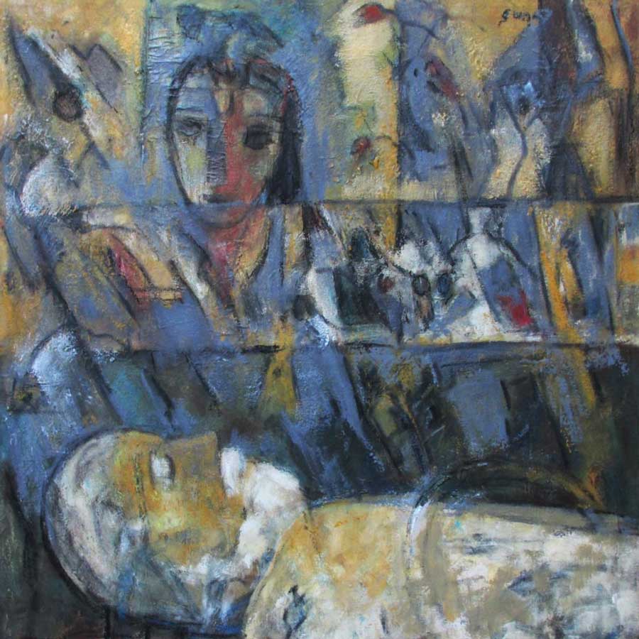 দেখা-অদেখা: অ্যাকাডেমিতে শিল্পী সুশান্ত চক্রবর্তীর একক প্রদর্শনীর চিত্রকর্ম।