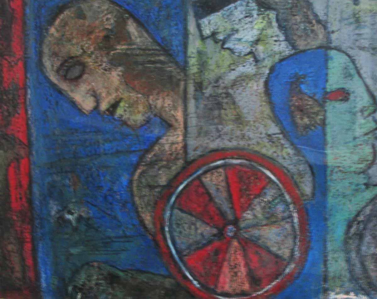 দেখা-অদেখা: অ্যাকাডেমিতে শিল্পী সুশান্ত চক্রবর্তীর একক প্রদর্শনীর চিত্রকর্ম।