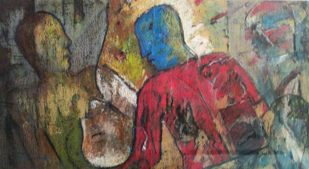 দেখা-অদেখা: অ্যাকাডেমিতে শিল্পী সুশান্ত চক্রবর্তীর একক প্রদর্শনীর চিত্রকর্ম।