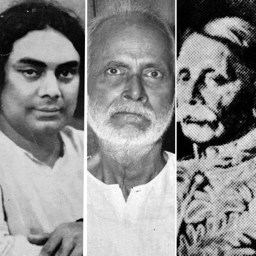 দিশারি: (বাঁ দিক থেকে) কাজী নজরুল ইসলাম, কাজী আবদুল ওদুদ এবং সৈয়দ আমির আলী।