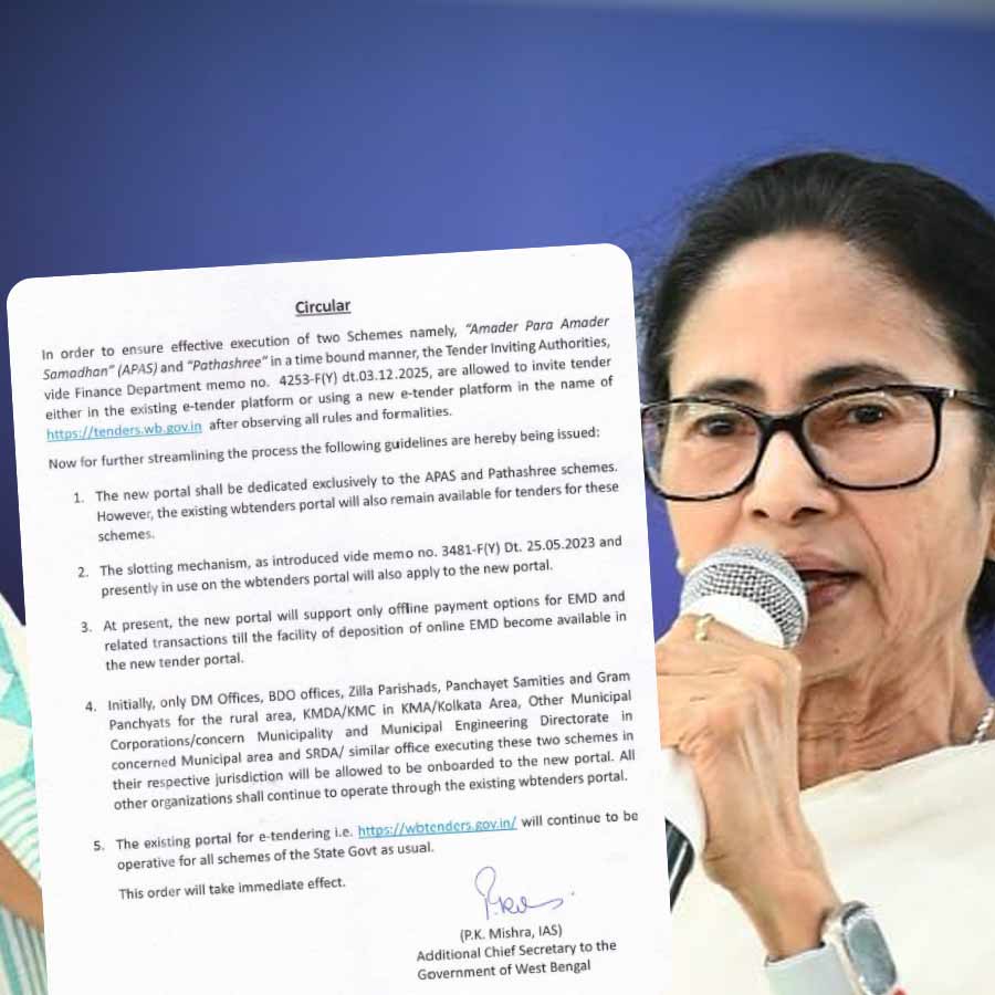 State Government has created a separate portal for tenders to implement the two schemes on time