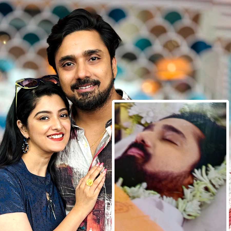 What does actor Rubel Das’s wife Shweta Bhattacharya say about his death scene in the TV series Tui Amar Hero dgtl