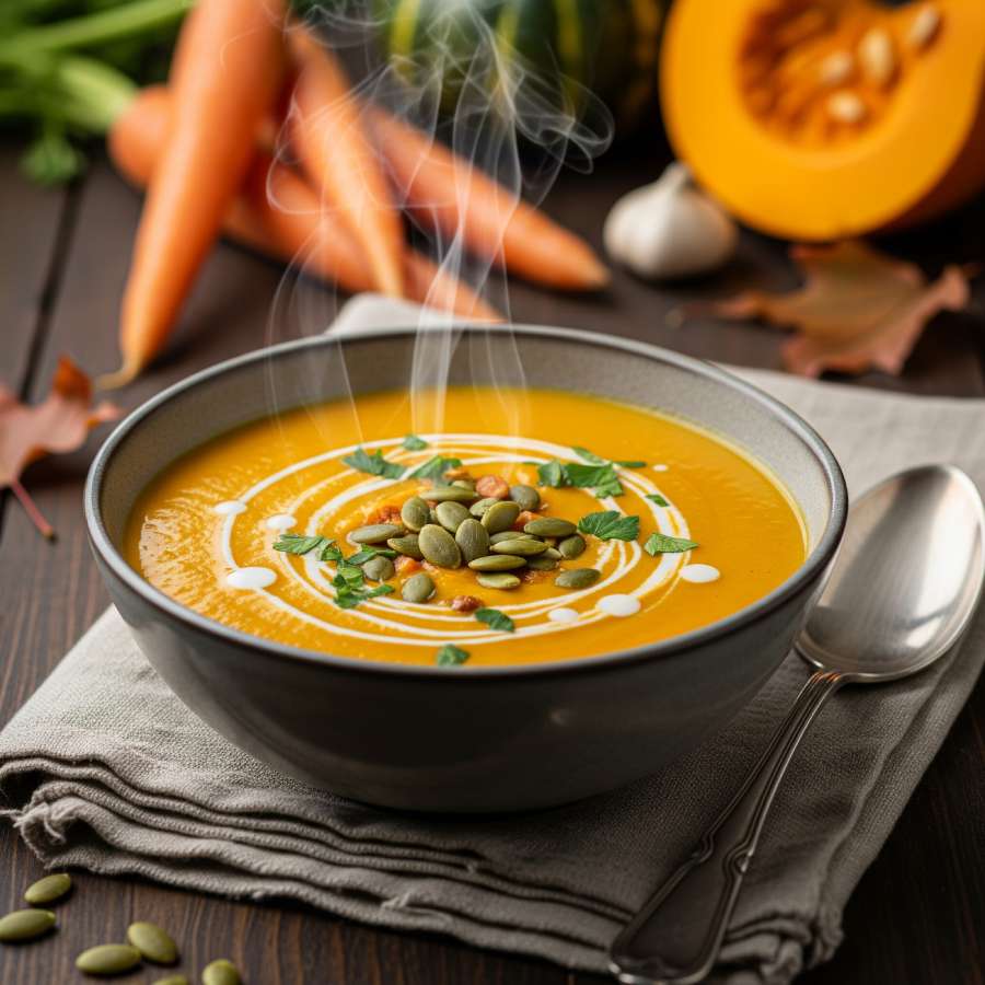 গাজর-কুমড়োর স্যুপ খেলেই শীতে ভাল থাকবে ত্বক।