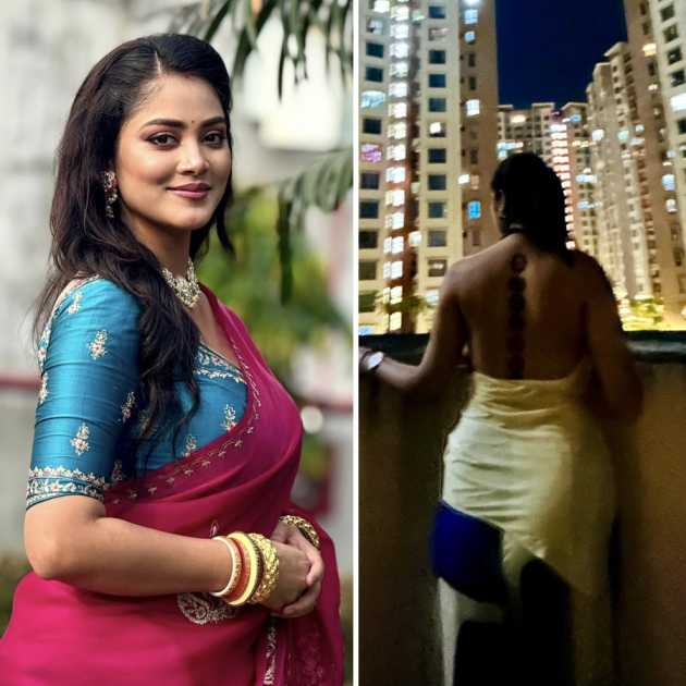 Actress Sonamoni Saha got criticized for flaunting her back with tattoo dgtl
