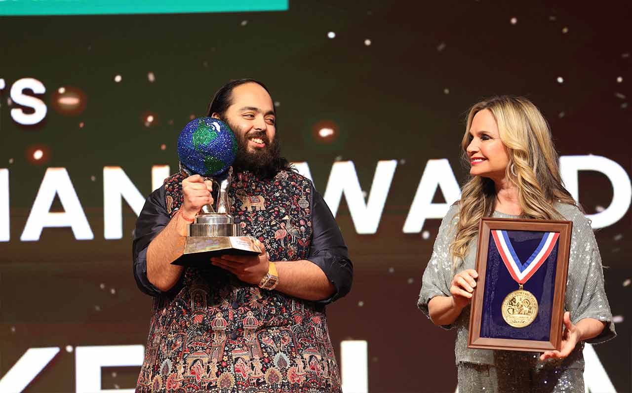 Global Humane Society presents Anant Ambani with Global Humanitarian Award for leadership in Wildlife conservation