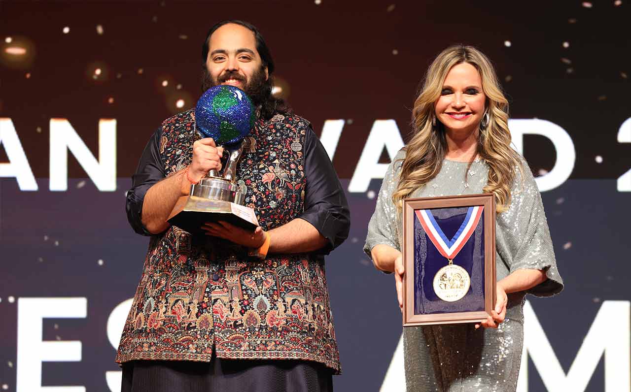 Global Humane Society presents Anant Ambani with Global Humanitarian Award for leadership in Wildlife conservation