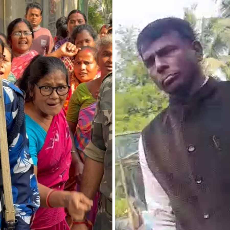 Women protest in front of Election Commission’s observer in South 24 Parganas dgtld