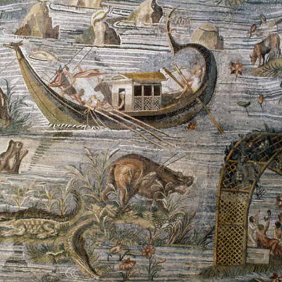 An ancient pleasure boat of the first century AD