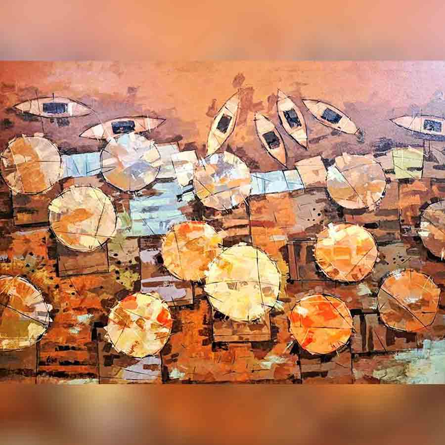 Review of an art exhibition held at Academy of Fine Arts on the works of 'Salon De Bengal' goup