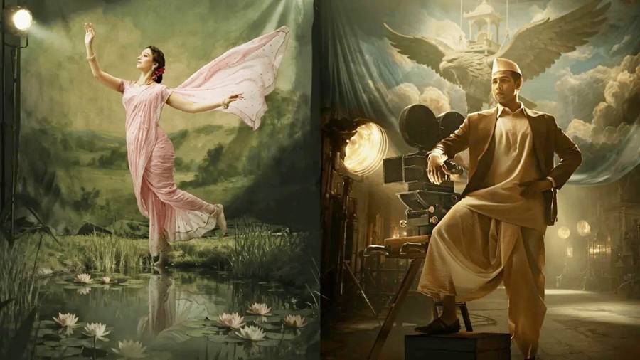 ‘ভি. শান্তারাম’ ছবিতে তমন্না ভাটিয়া, সিদ্ধান্ত চতুর্বেদী।