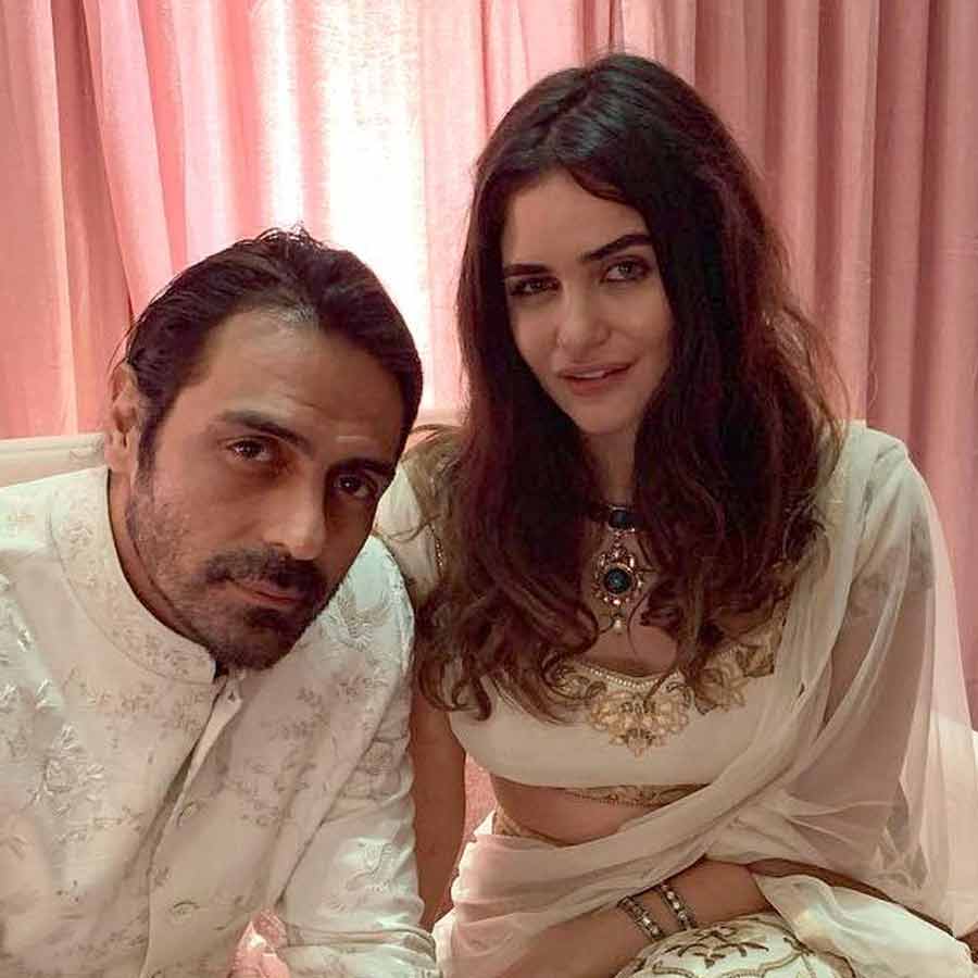 Arjun Rampal and Gabriella Demetriades