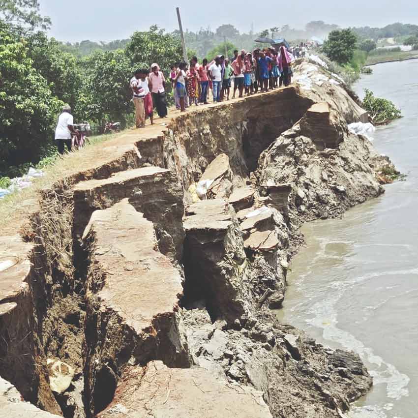 Irrigation department\\\'s new initiative, circular sausage\\\' method to prevent river erosion