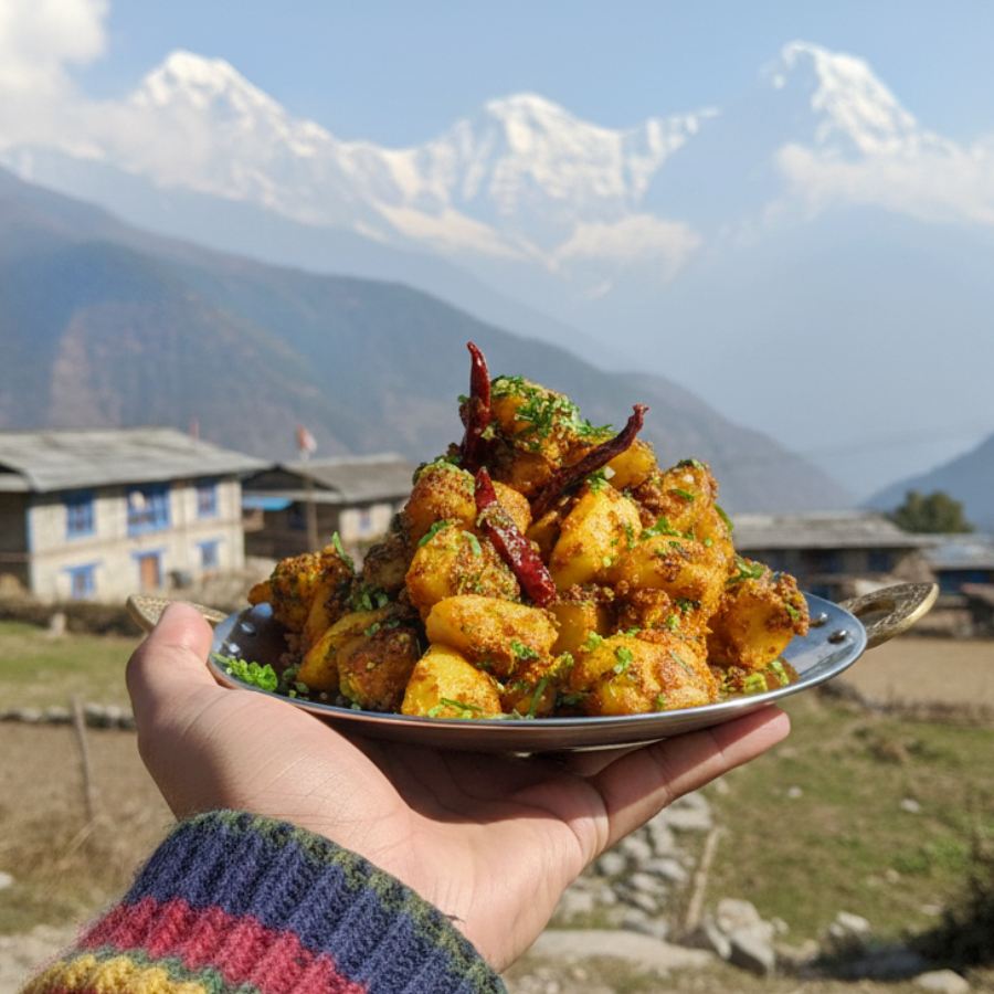 an easy and tasty potato recipe of himlayan region named pahadi Aloo ke gutke dgtl