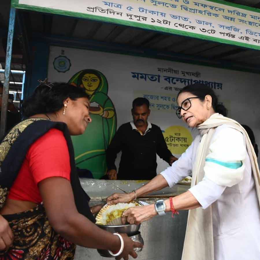 CM Mamata Banerjee addressed the public by appearing at the Maa Canteen in her assembly constituency Bhabanipur