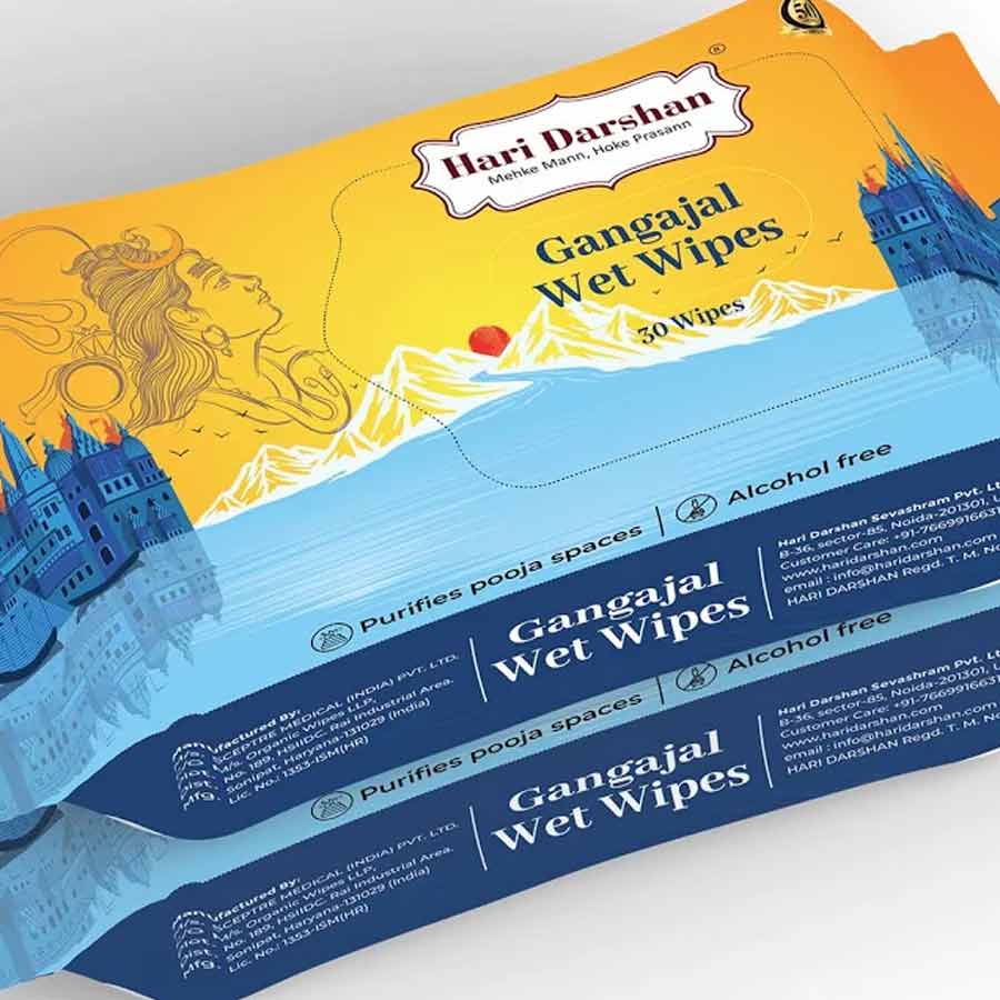 Gangajal-infused wet wipes
