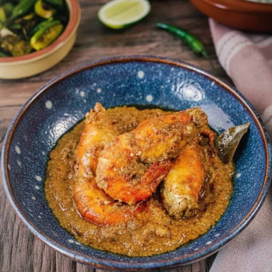 You can make Galda Chingri Roast for your Year End House Party dgtl