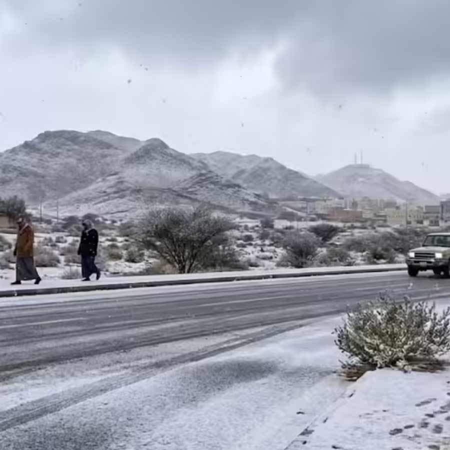 Snowfall in Desert