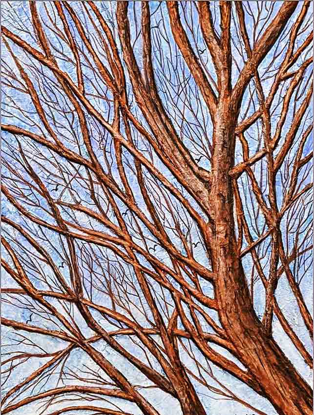 বিশ্বসাথে: অ্যাকাডেমিতে নাতাশা দত্ত রায়ের একক প্রদর্শনীর চিত্রকর্ম।