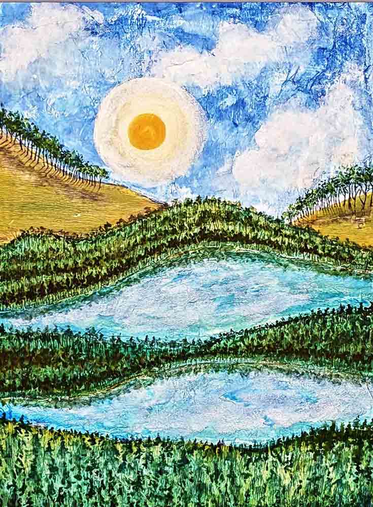 বিশ্বসাথে: অ্যাকাডেমিতে নাতাশা দত্ত রায়ের একক প্রদর্শনীর চিত্রকর্ম।