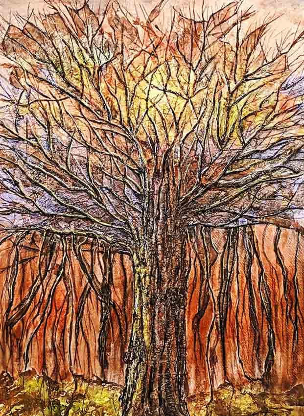 বিশ্বসাথে: অ্যাকাডেমিতে নাতাশা দত্ত রায়ের একক প্রদর্শনীর চিত্রকর্ম।