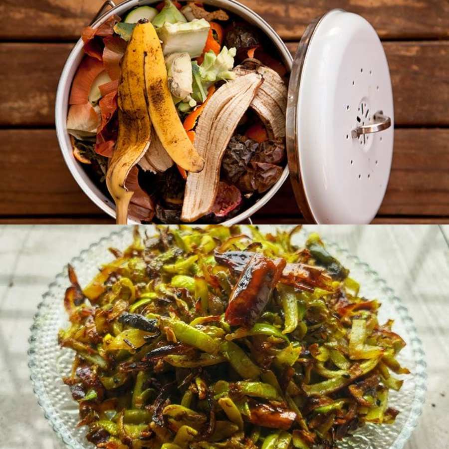 সব্জির খোসা দিয়ে তৈরি খাবার।