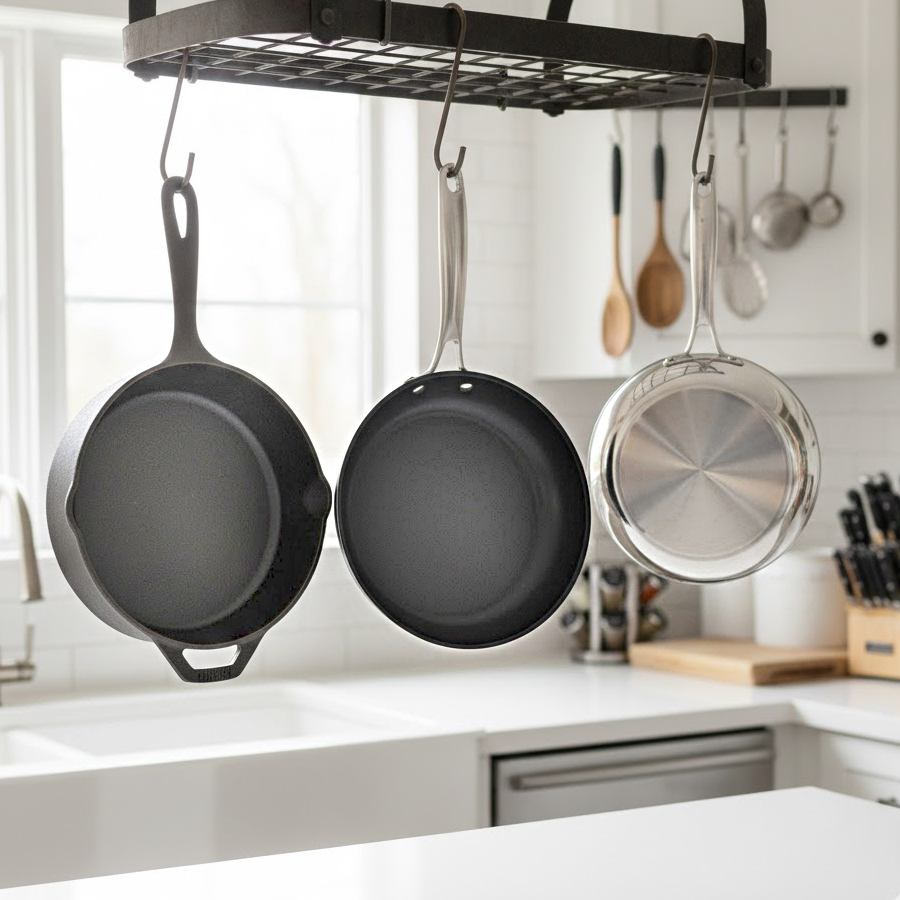 Difference between Cast Iron, non stick and stainless steel pan and which one is better dgtl