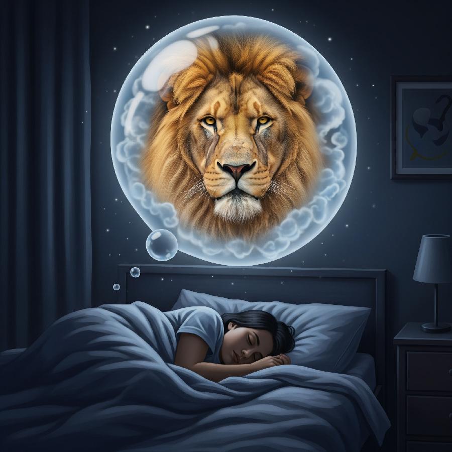 dreaming about lion