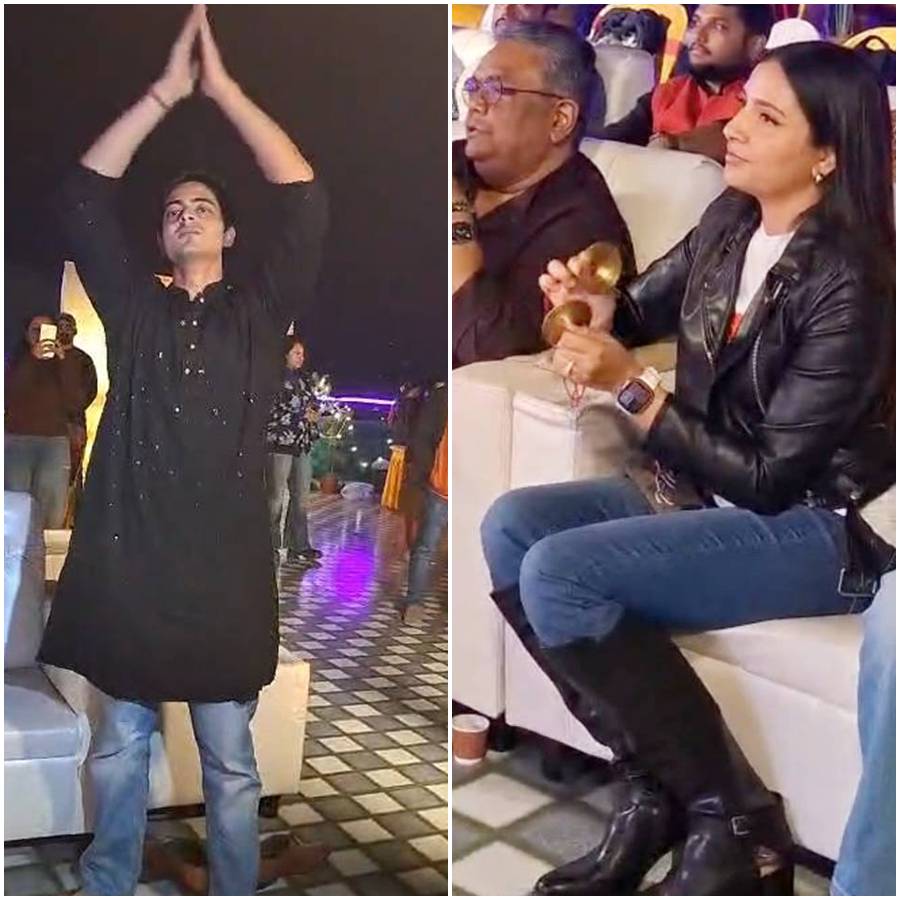 গীনে বিভোর দিব্যজ্যোতি দত্ত, শুভশ্রী গঙ্গোপাধ্যায়।