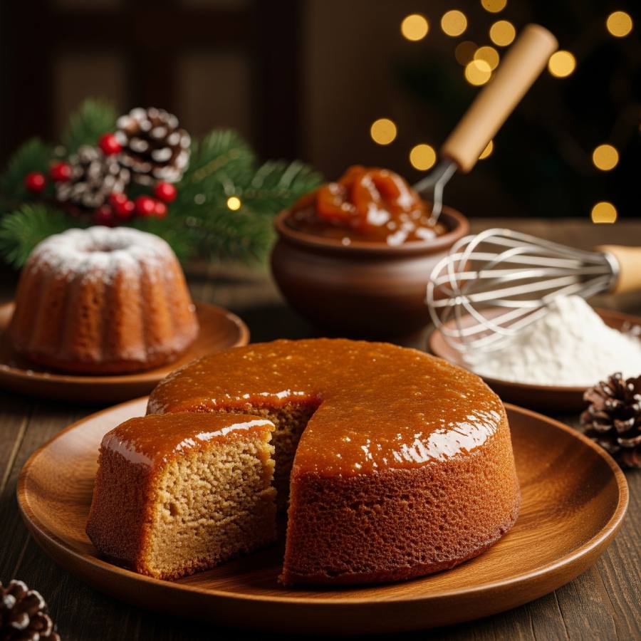 নলেন গুড়ের কেক।