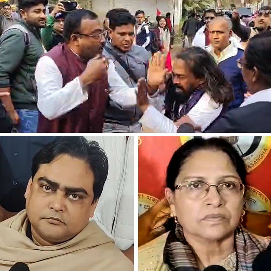 Tension spreads in Thakurnagar over the protest against the house of Union Minister Shantanu Thakur