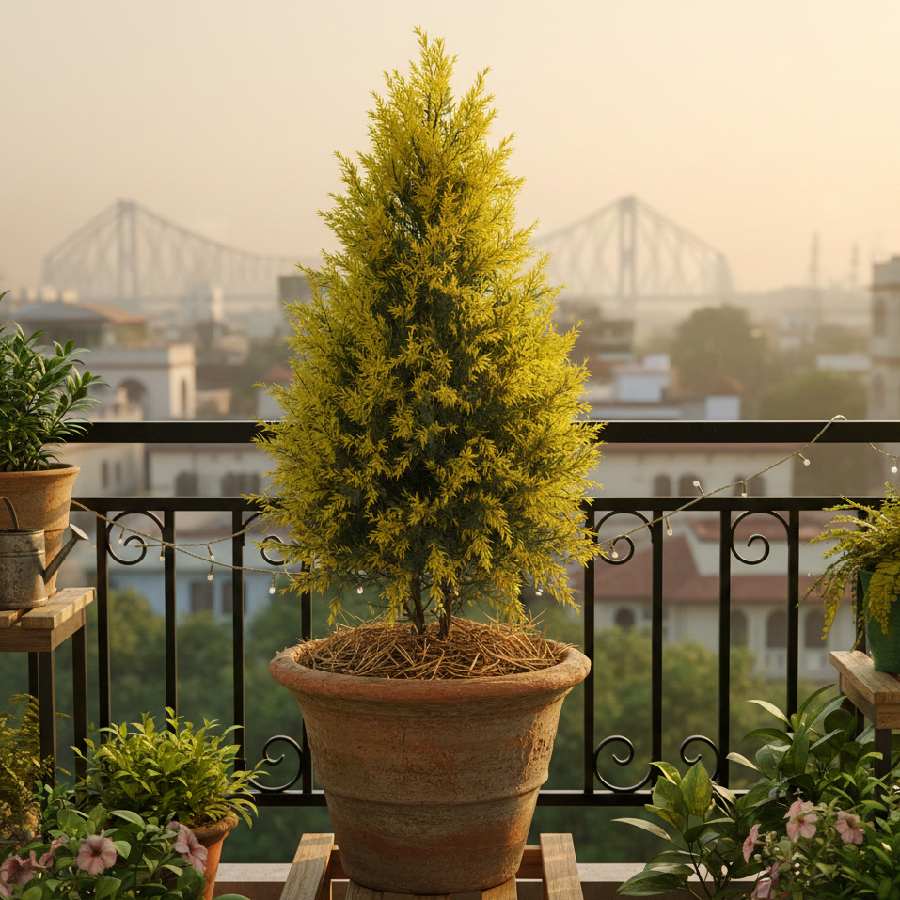 How to Christmas tree like plant golden Cypress in your balcony garden dgtl