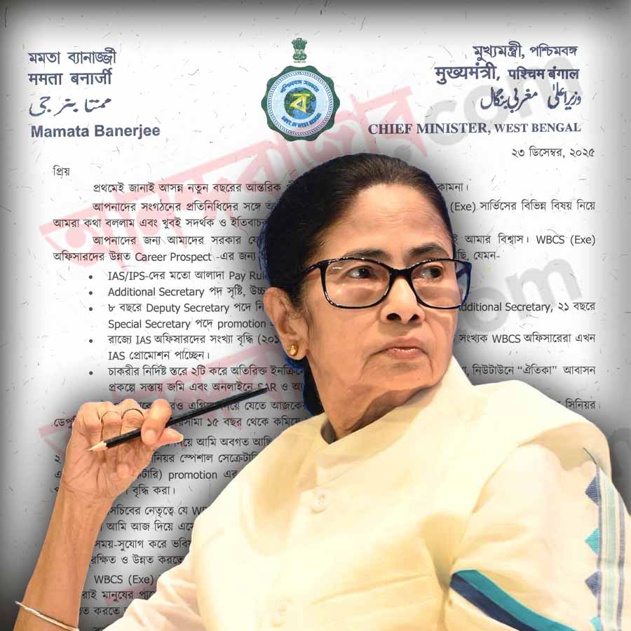 CM Mamata Banerjee has written a letter stating that she will accept the demands of the state WBCS officials