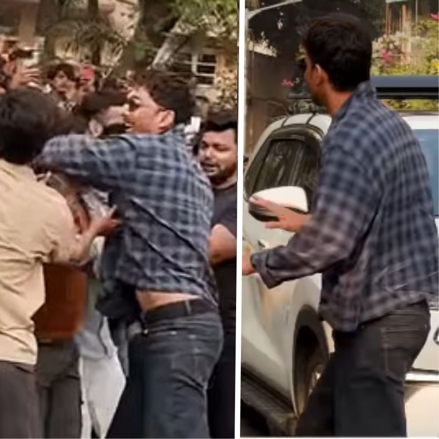 গাড়ি থেকে নামতেই হর্ষবর্ধনকে ছেঁকে ধরেন অনুরাগীরা।