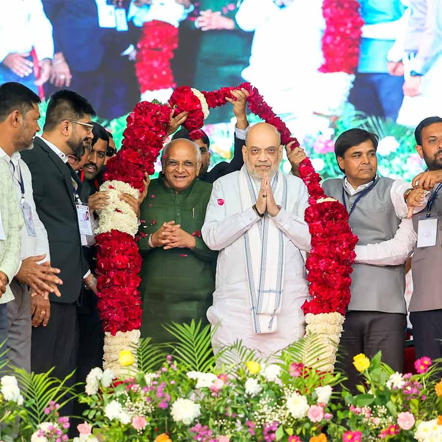 আমদাবাদে এক অনুষ্ঠানে কেন্দ্রীয় স্বরাষ্ট্রমন্ত্রী অমিত শাহ।