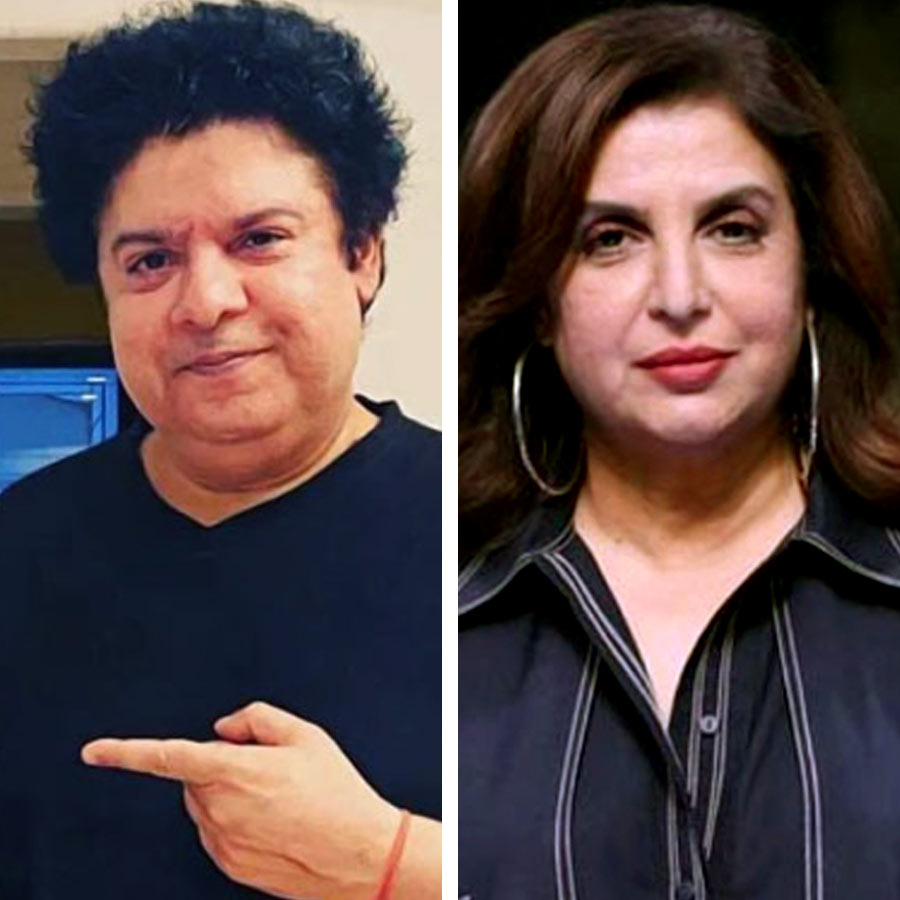 (বাঁ দিকে) সাজিদ খান, (ডান দিকে) ফরাহ খান।