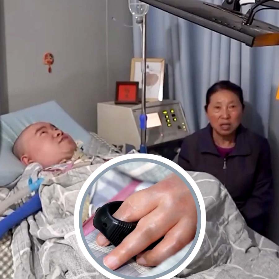 A Chinese man who can move only one finger and one toe has built a smart farm