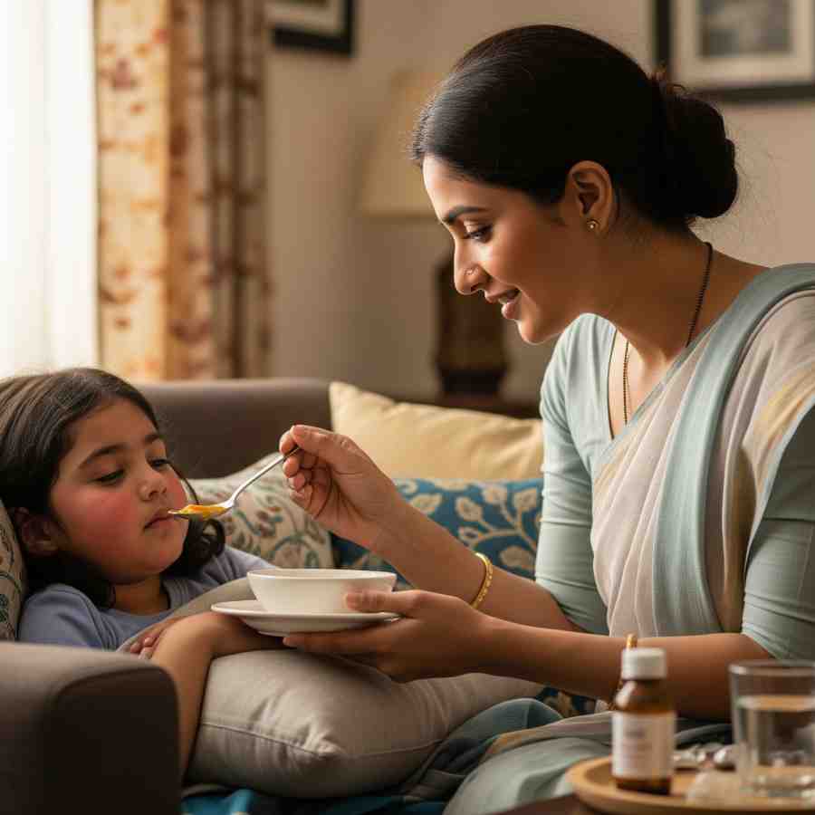 Hydrating and healing foods to reduce fever in child