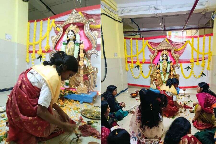 Saraswati Puja in Jalpaiguri Government Medical College.