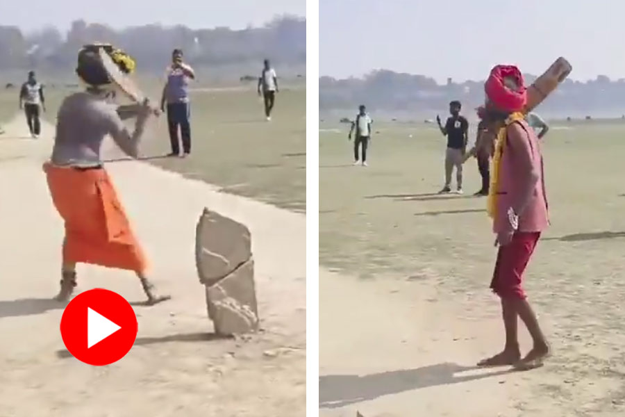 Video of sadhus playing cricket goes viral