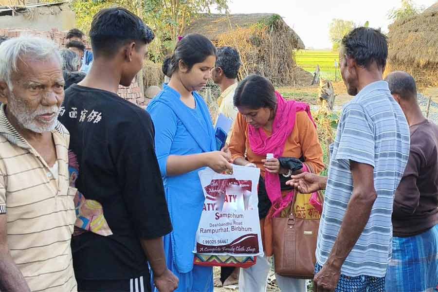 An aged women died and several villagers fell sick after drinking water from pond