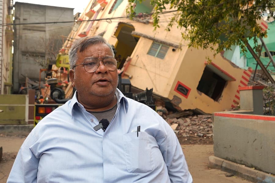 Bijay Shaw known as the demolition man in Kolkata municipal corporation circle boasts of pulling down several insecure building in Kolkata dgtl