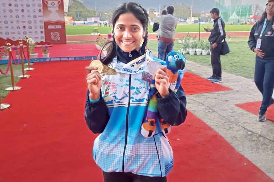 Bengali girls won two gold medals on the same day at the National Games