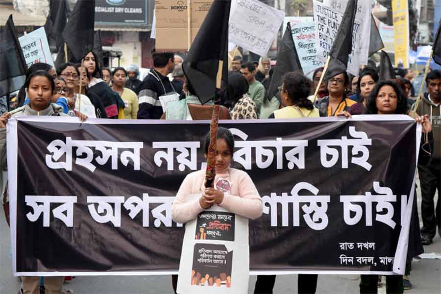 Citizens of Gour Banga on protest demand justice for RG Kar Hospital Incident