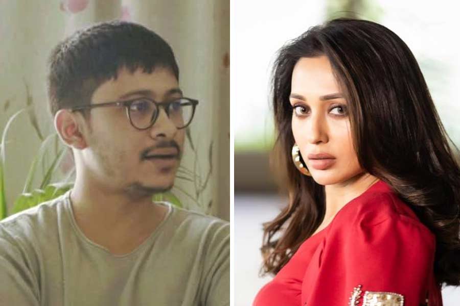 Makers have revealed the first look poster of Dainee starring Mimi Chakraborty