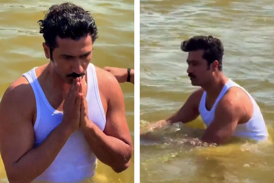 Ahead Of Chabba release Vicky kaushal visits prayagraj to attened Mahakumbh dgtl