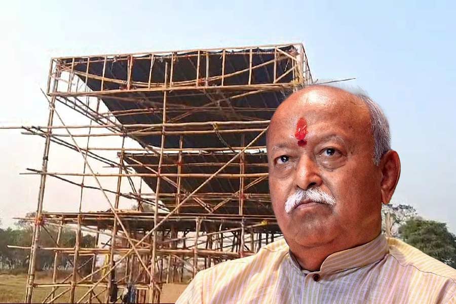 মোহন ভাগবতের সভায় মাইক বাজানোর অনুমতি দিল না প্রশাসন।